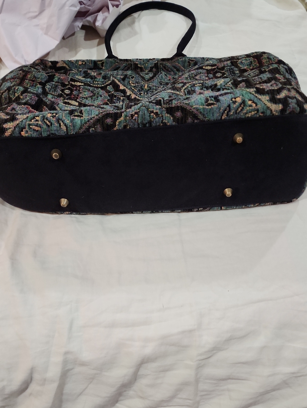 Atenti Pioneer Black/Teal Tapestry Bag in Excellent Condition - Picture 9 of 10